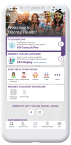 Mobile view of the HoorayHealth App
